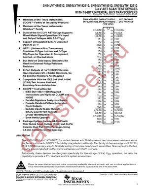 74LVTH18512DGGRE4 datasheet  